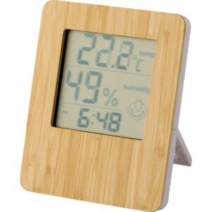 Wetterstation aus Bambus für Ihre Werbung